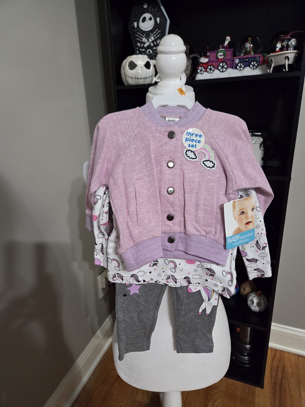 Baby Essentials Pink Lavender Three-Piece Matching Set